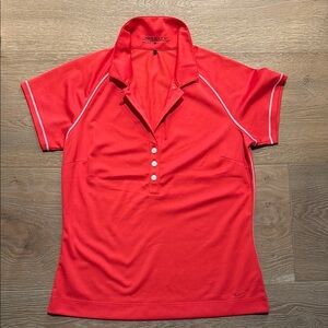 Nike Golf Dri-Fit Red Short Sleeve Polo Shirt